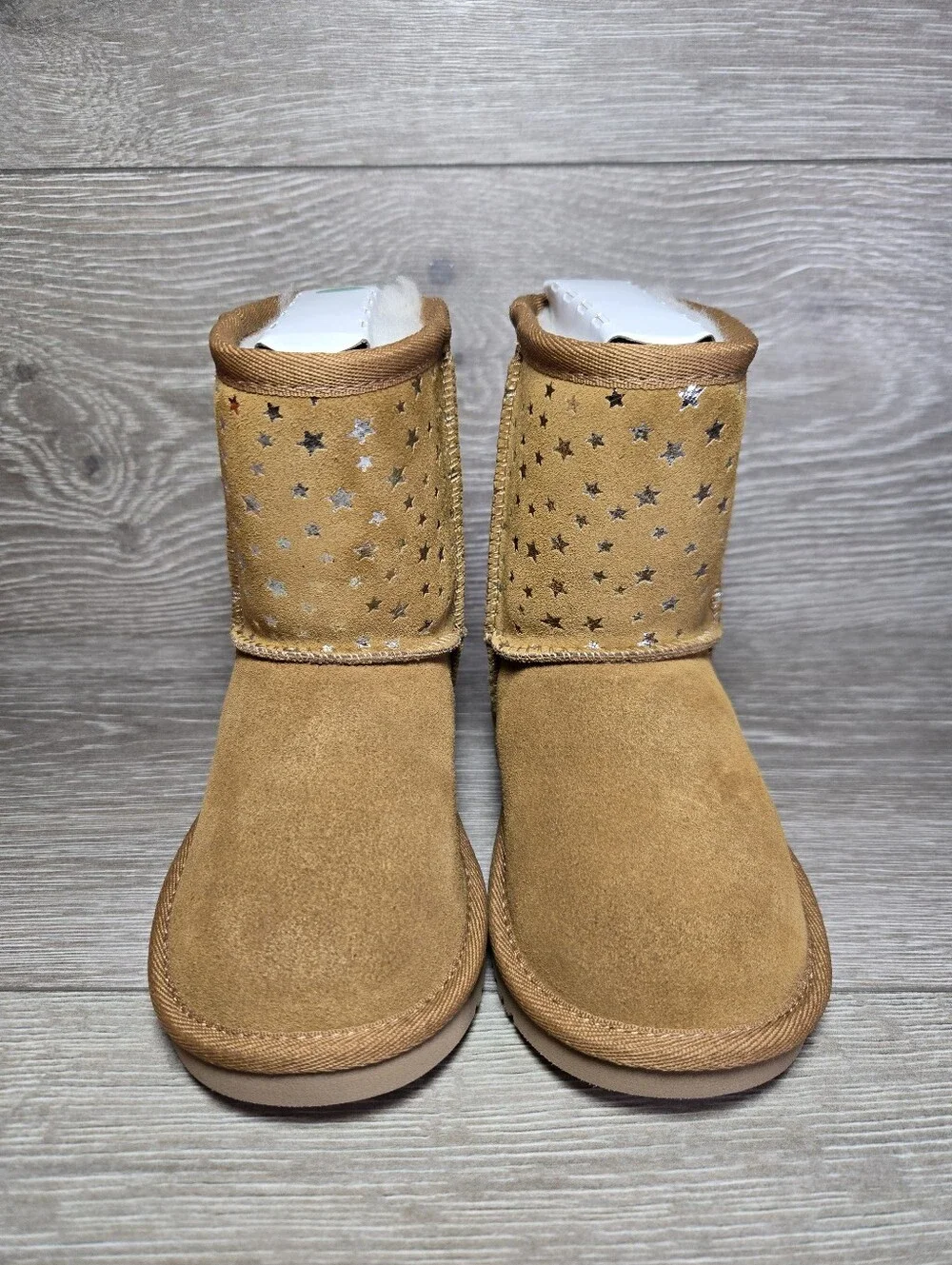 UGG Toddler Boots Koolaburra Koola Short Stars Chestnut Kids Size 7 New In Box